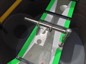 Ultrasonic Bracket Over a Parshall Flume in a Metering Manhole