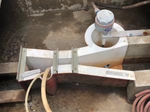2” Parshall Flume Measuring Industrial Discharge at the End of a Concrete Channel