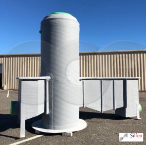 Parshall Flume Metering Manhole with Custom End Adapters