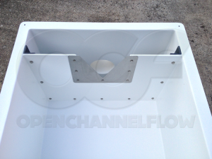 Stainless Steel Weir Plate in a Fiberglass Weir Box