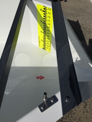 Staff Gauge & Sampler Tube on a Fiberglass H Flume