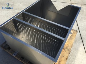Flow Conditioning Baffles in a Stainless Steel Weir Box
