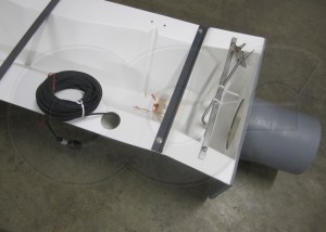 Trapezoidal Flume with Probe Well and Bubbler Tube