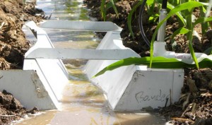 Trapezoidal Flume Measuring Tillage Efficiency