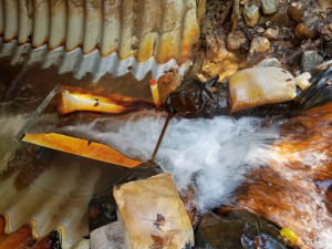 Trapezoidal Flume Measuring Turbulent Flow