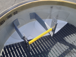 Close-Up of Fiberglass Benching Around a Cutthroat Flume