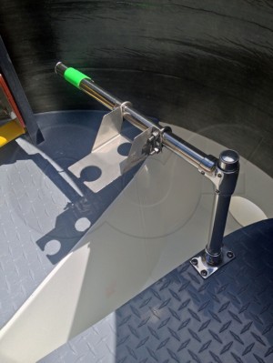 Ultrasonic Sensor Bracket Over a Metering Manhole Parshall Flume