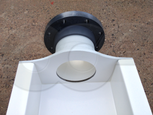 Van Stone Flange on a 0.5-Foot H Flume