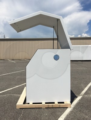 Side View of a Gemini Enclosure with Door Open