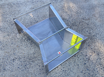 aluminum cutthroat flume with staff gauge