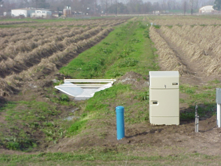 Trapezoidal Flume measuring flat gradient flows