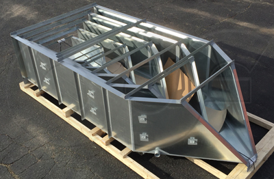 galvanized steel H flumes for surface water flows