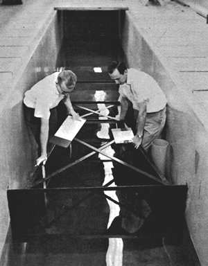 calibrating a 2-foot Parshall flume at the Utah State Flume Mechanics Laboratory