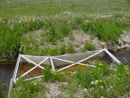 water rights measuring galvanized steel Cutthroat flume