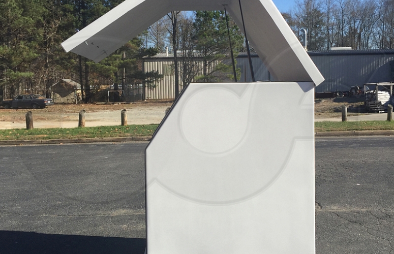 White Gemini sampler enclsoure with door open